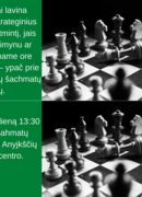 April 30 1:30 p.m. a chess tournament will be held at the Anykščiai Culture Center.