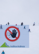 Dėl nepalankių oro sąlygų, slidinėjimo trasa uždaroma nuo 16 val. 